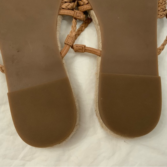 Madewell The Kathryn Espadrille Slide Sandal Braided Leather Tan Size 8.5 - Picture 9 of 13